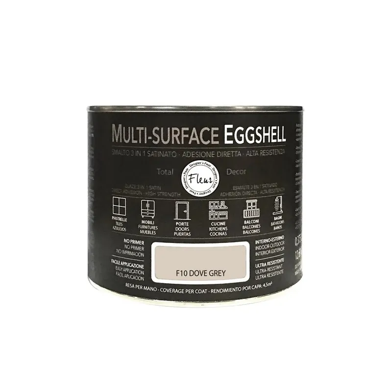 Uitverkoop Smalto Muli-Surface Eggshell satinato F10 Dove Grey 0,375 l