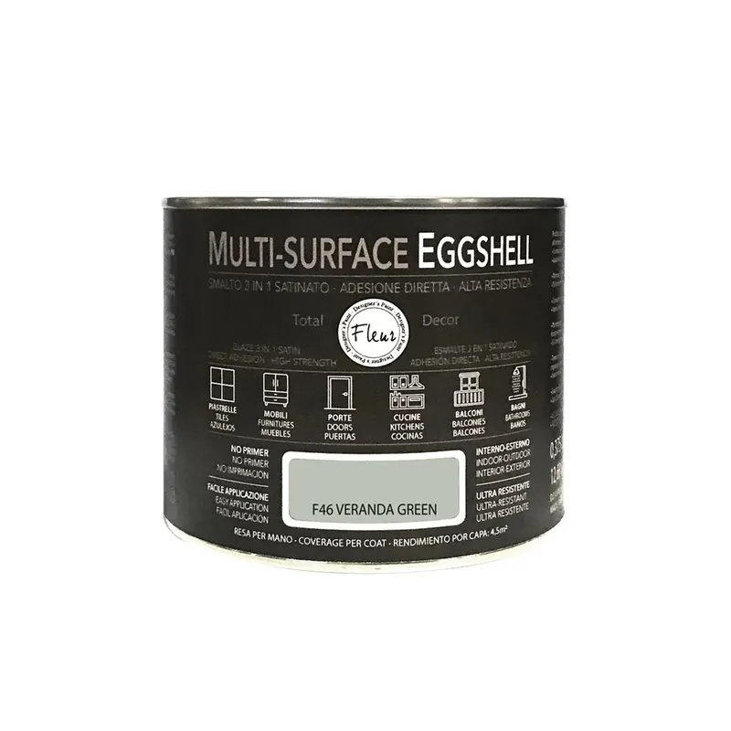 Smalto Muli-Surface Eggshell satinato F46 Veranda Green 0,375 l Nieuw