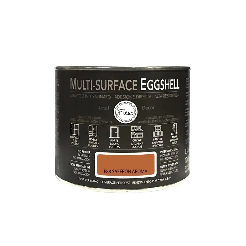 Gratis Retour Smalto Muli-Surface Eggshell satinato F88 Saffron Aroma 0,375 l