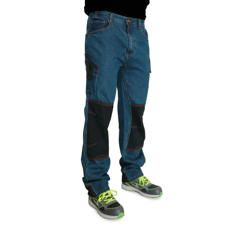 Express Levering Jeans da lavoro elastico blu tg. XXL