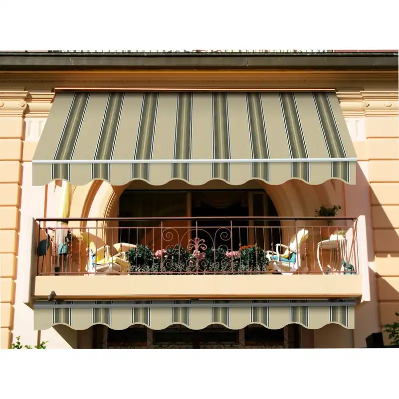 Express Levering Tenda da sole fissa Itaca 300x200 cm beige-verde