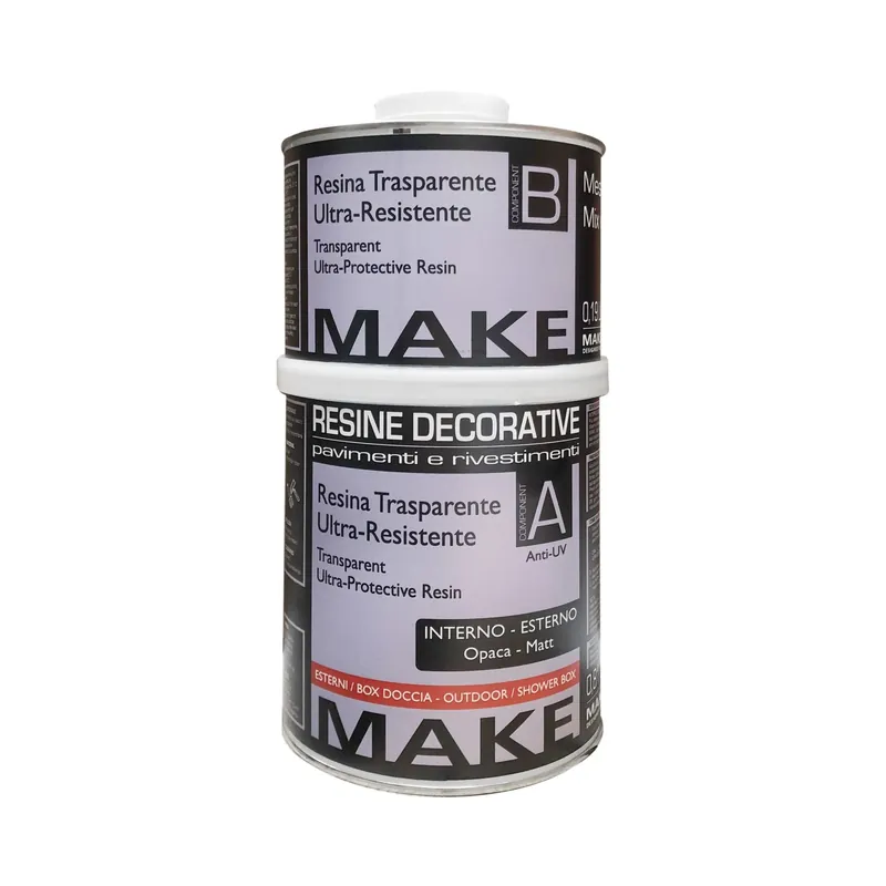Merkproduct Resina trasparente ultra-resistente bicomponente base solvente Opaca 1 l