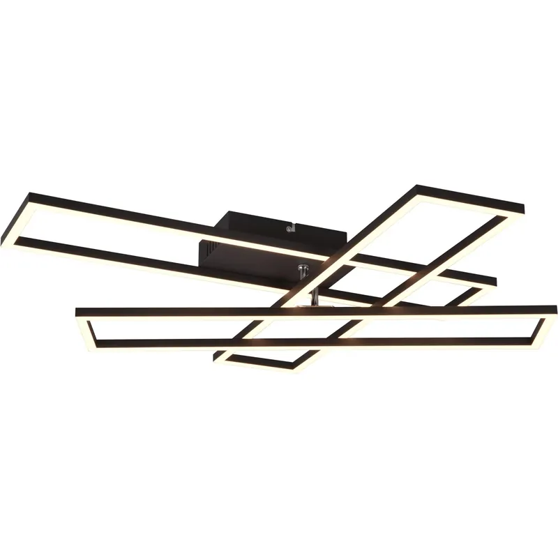 Finale Uitverkoop Plafoniera LED Corso 4600 lm CCT 66x10x60 cm nero