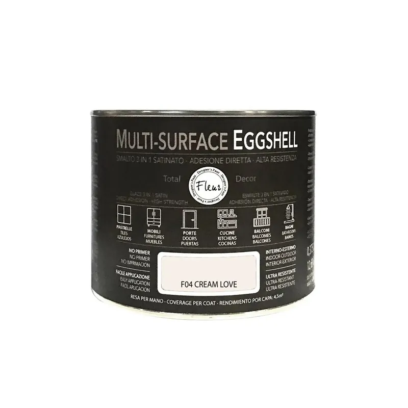 Gratis Retour Smalto Muli-Surface Eggshell satinato F04 Cream Love 0,375 l
