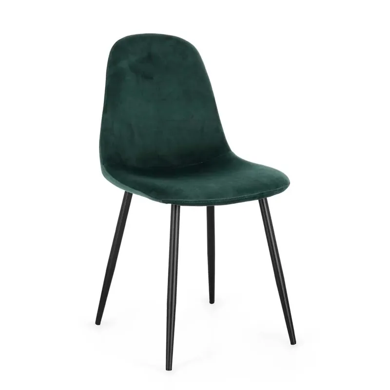 Sedia Irelia effetto microfibra 44x53xh84 cm verde Snelle Levering