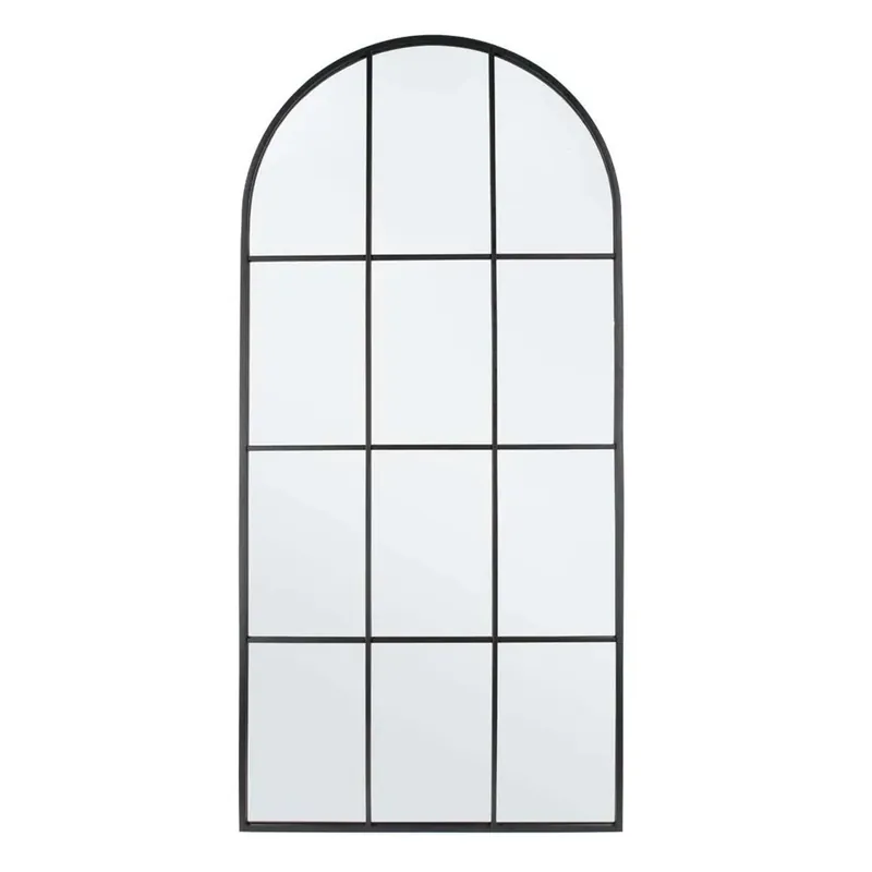 Hete Deal Specchio fatto a mano con piedistallo autoportante 80x2,5xh170 cm nero