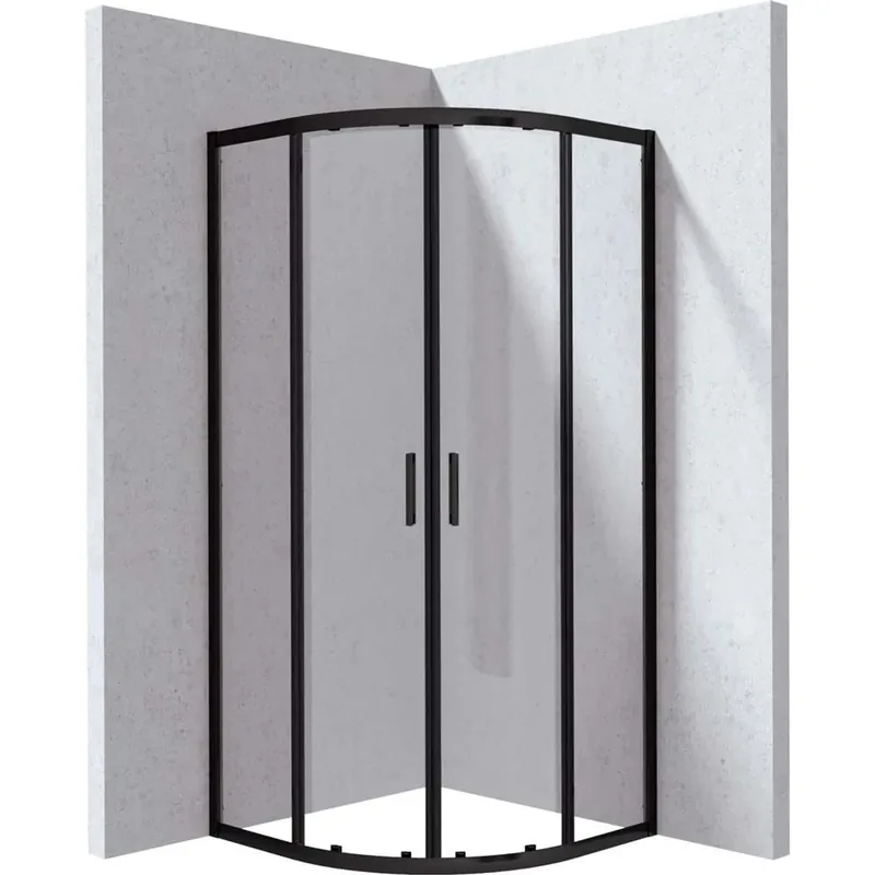 Weekendaanbieding Cabina doccia semicircolare Zulueta Idrostile 800x1950 mm nero
