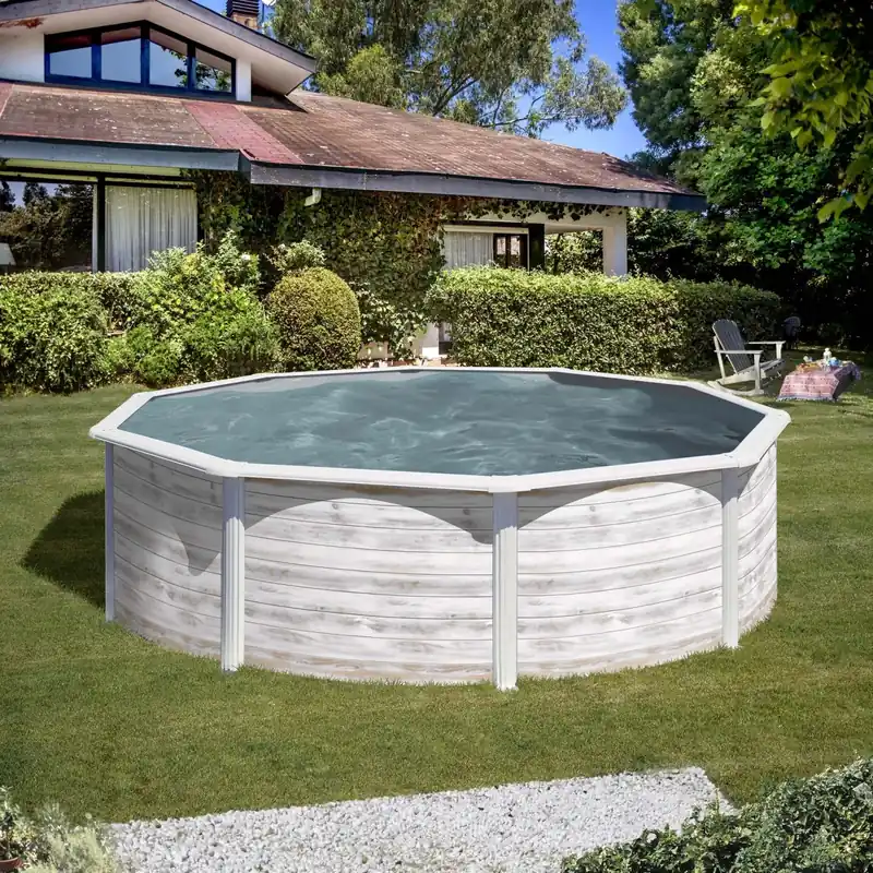 Betrouwbaar Piscina fuori terra rigida in acciaio bianco Gre Ø 460 x H 120 cm