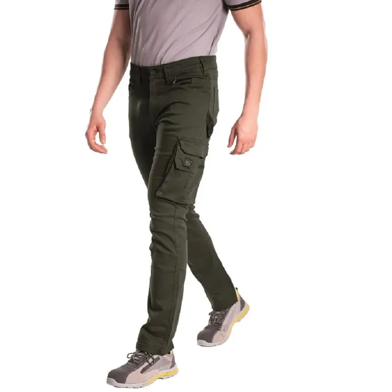 Jeans da lavoro RICA LEWIS Jobc1 tasconi cotone verde tg. 48 Korting