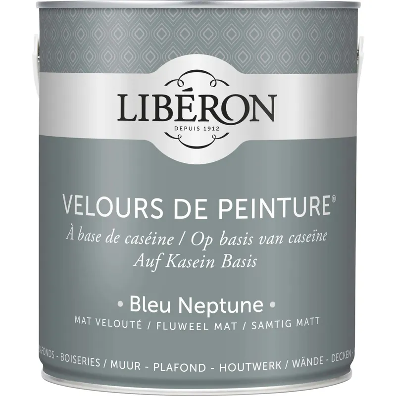 Weekendaanbieding Idropittura lavabile Velours de Peinture Liberon Bleu Neptune 2,5 L