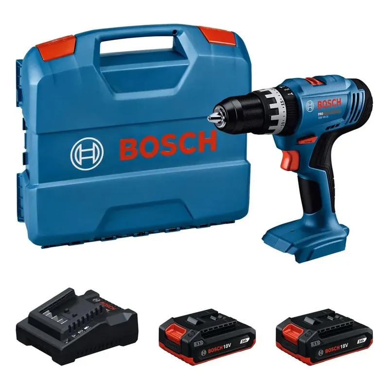 Hete Deal Trapano a percussione a batteria Bosch Professional GSB 18V-25