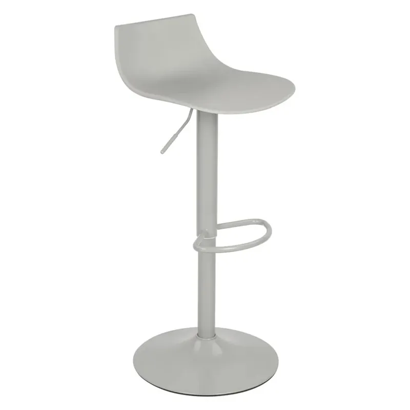 Sgabello bar Casper in polipropilene grigio 42x42x74-95 cm Finale Uitverkoop
