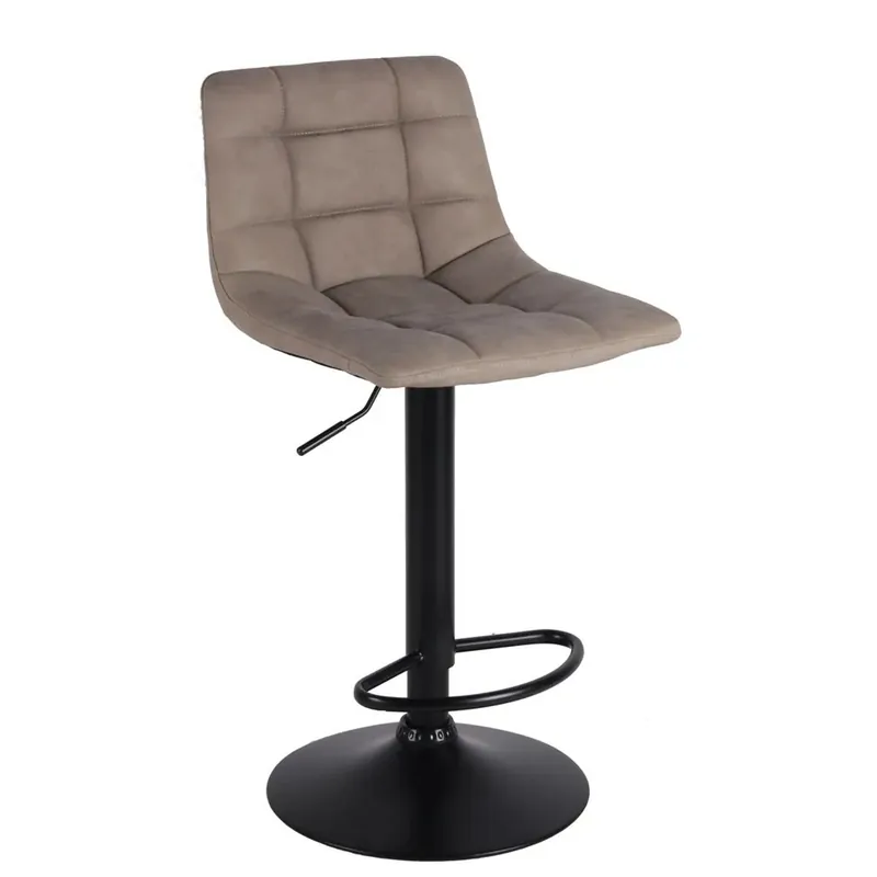 Korting Sgabello bar Clayton in PU tortora 44x48x87-107 cm