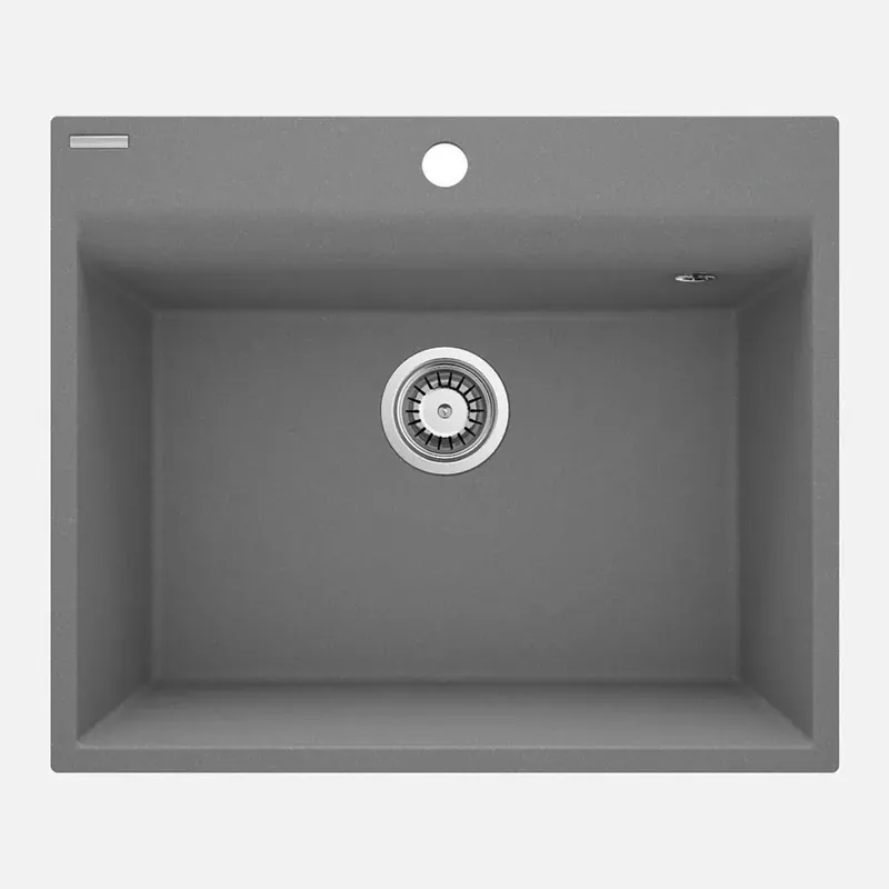 Must-Have Lavello 1 vasca Idrostile Bayamo 500x216 mm grigio metallizzato