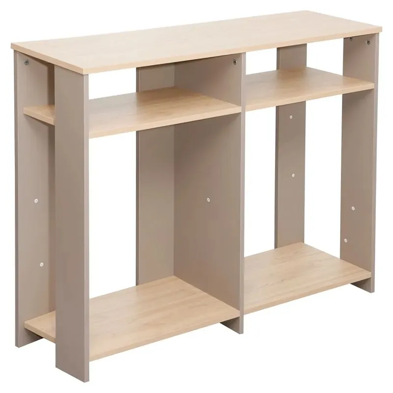 Consolle Baez 110x30x80 cm naturale e tortora Uitverkoop