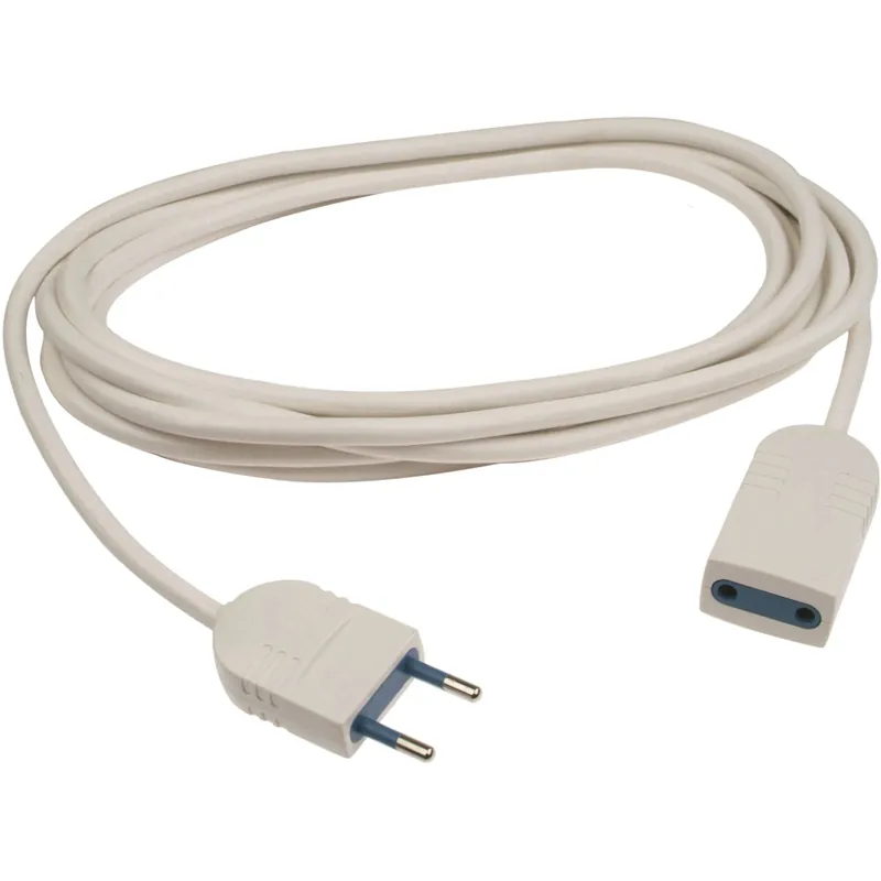 Hete Deal H05VV-F 2 x 0,75 mm² prolunga con spina e presa 10 A 2P 2,5 m bianca