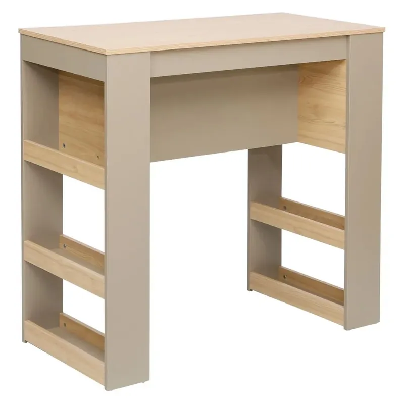 Banco bar Baez 110x50x100 cm naturale e tortora Hete Deal