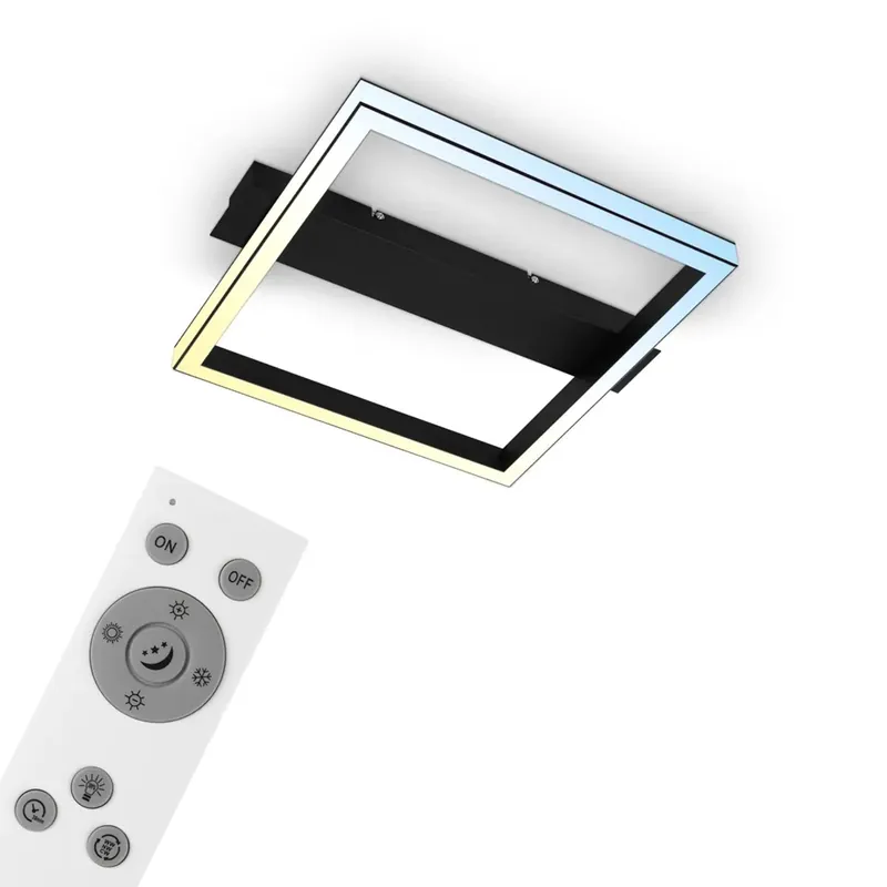Weekendaanbieding Plafoniera a Led Frame Bold 2600 lm CCT 42x36x7 cm nero