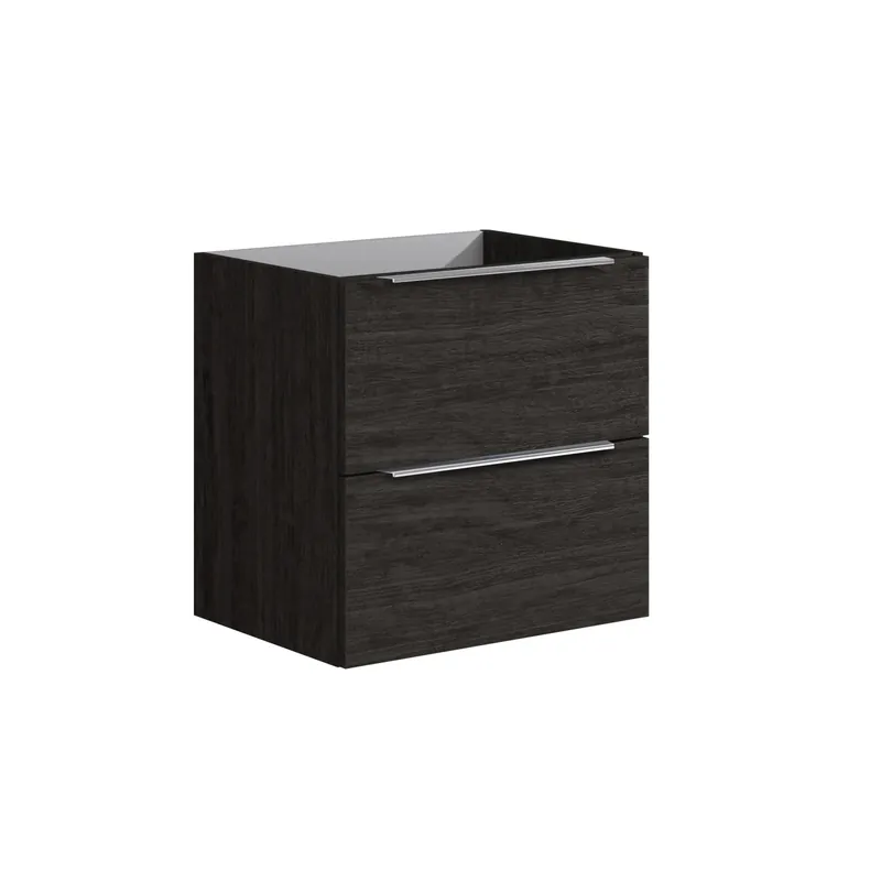 Mobile bagno base lavabo sospeso Bali 59,5x60x45,5 cm nero tigerwood Hete Deal
