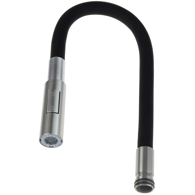 Beccuccio rubinetto cucina silicone ABS 2 funzioni Matanzas 485 mm nero acciaio Populair