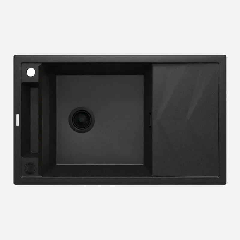 Speciale Aanbieding Lavello 1 vasca magnetico gocciolatoio rett Guayos 500x219 mm Grafite met