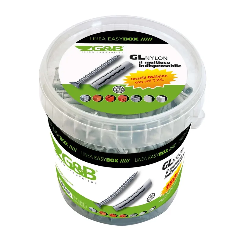 Shop Nu Tassello Nylon GL NYLON 8x40 con Vite TPS 5x50 Secchiello Easy Box 150 pz