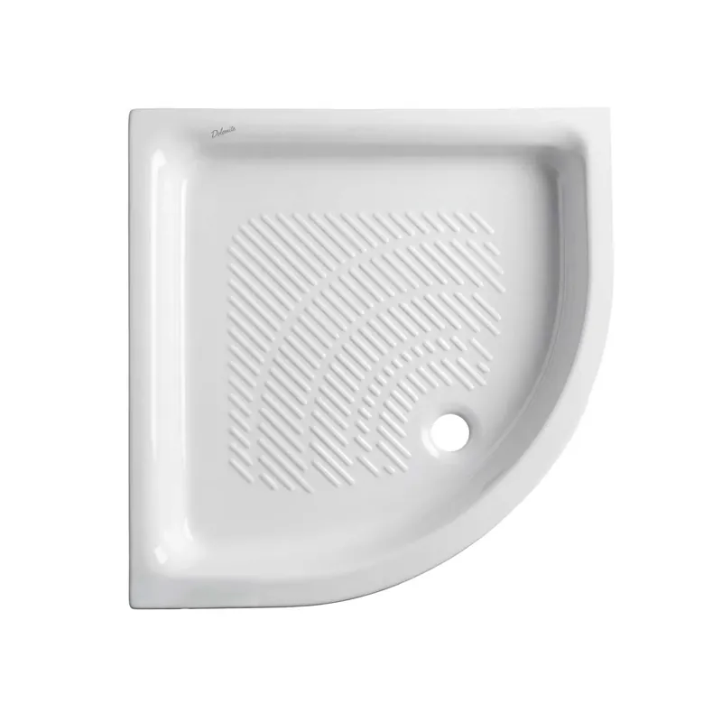 Piatto doccia semicircolare in ceramica Polo 90x90 cm bianco Snelle Levering