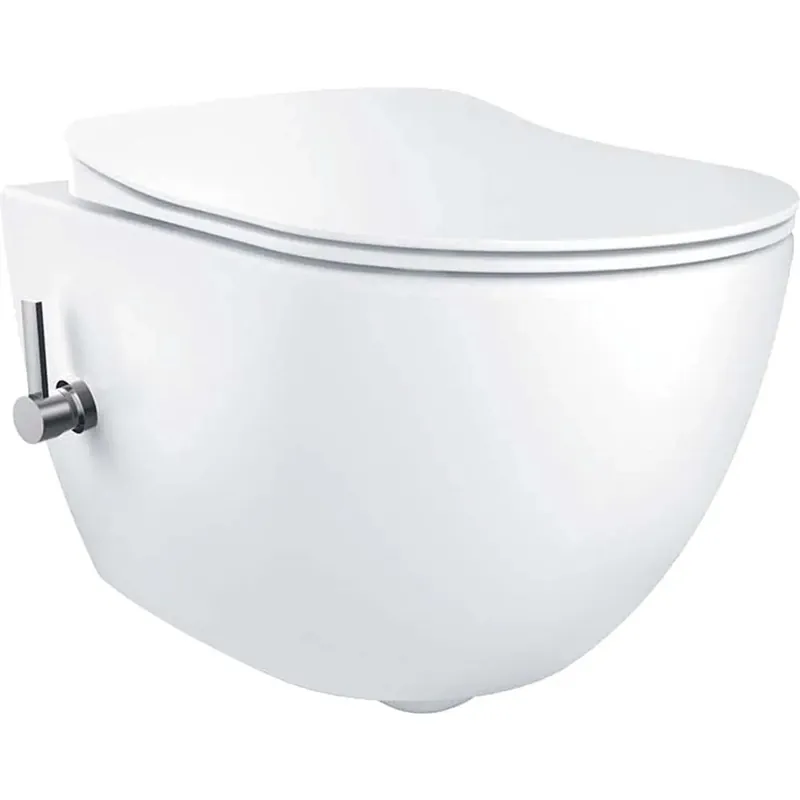 WC sospeso Artemides con funzione bidet miscelatore 37x35 cm bianco Populair