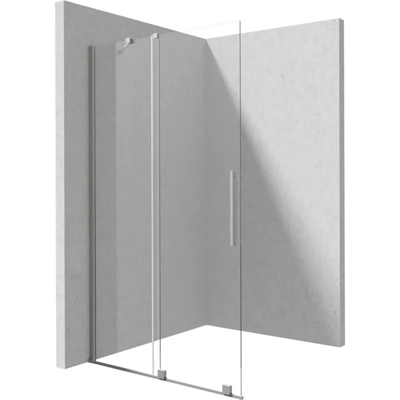 Parete doccia scorrevole Cabaiguán Idrostile 1400x1950 mm cromo lucido Shop Nu