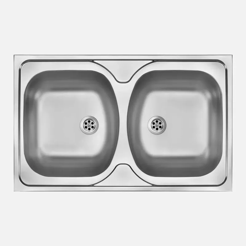 Lavello da appoggio 2 vasche Idrostile Guantánamo 500x140 mm satinato Hoge Kwaliteit