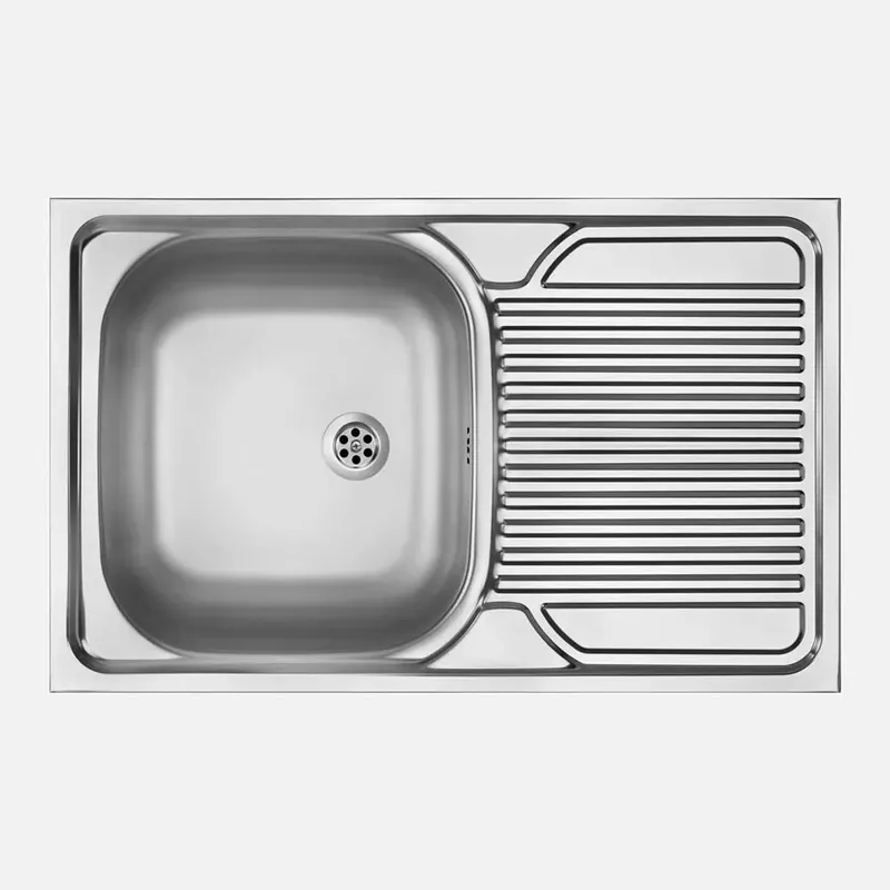 Beperkte Voorraad Lavello appoggio 1 vasca e gocciolatoio Idrostile Guantánamo 500x160 mm satinato