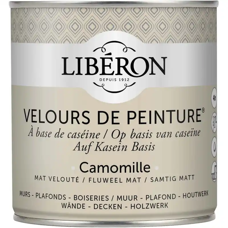 Idropittura lavabile Velours de Peinture Liberon Camomille 0,5 L Goedkoop