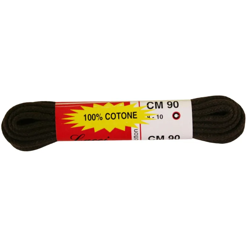 2 lacci tondi fini 90 cm marrone scuro Op = Op