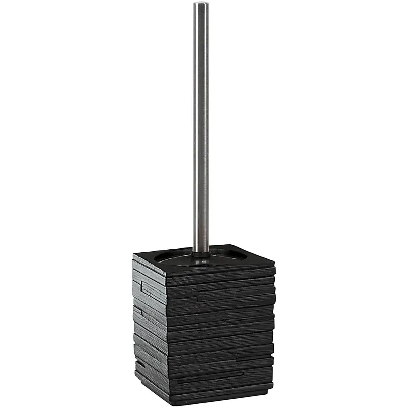 Portascopino bagno Quadrotto H 38 cm nero Nu Kopen