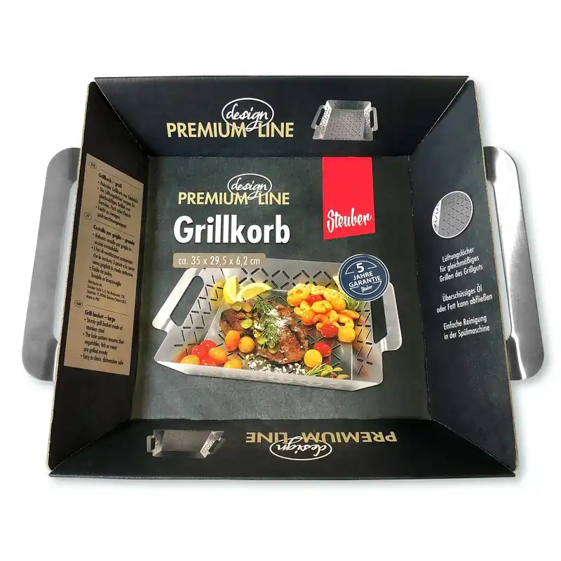 Premium Cestello cottura barbecue Steuber 6,5x34,5x29,5 cm