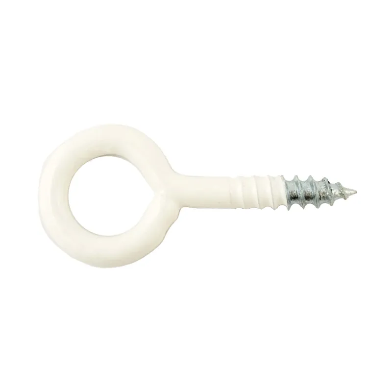 Occhiello a vite chiuso in acciaio plastificato bianco 4,4x50 mm 4 pz Speciale Aanbieding