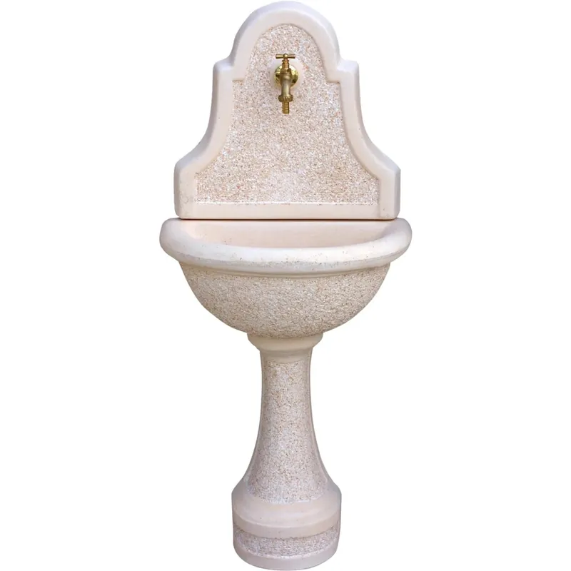 Bestel Nu Fontana da giardino Dora in cemento rosa H 120 cm