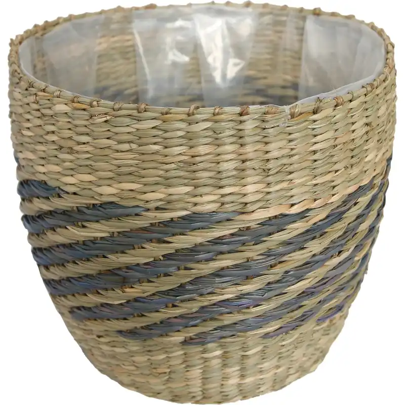 Actieprijs Cesto per piante a forma conica grigio naturale Ø 36 x H 30 cm