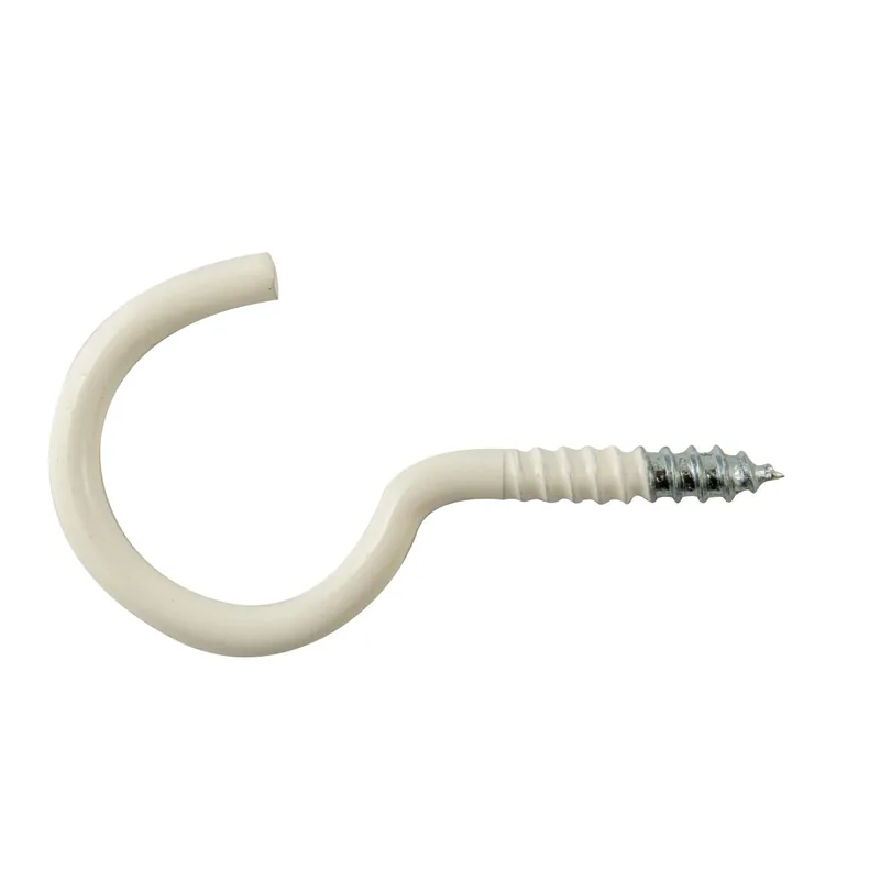 Occhiello a vite aperto in acciaio plastificato bianco 6,2x100 mm 3 pz Rechtstreeks Van De Fabrikant