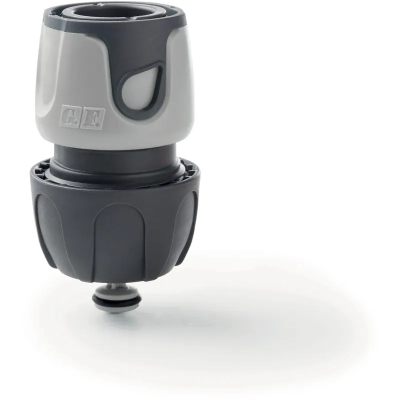 Raccordo Portagomma G.F. "ACQUASTOP" 3/4" (Soft Touch) Grigio Snelle Levering