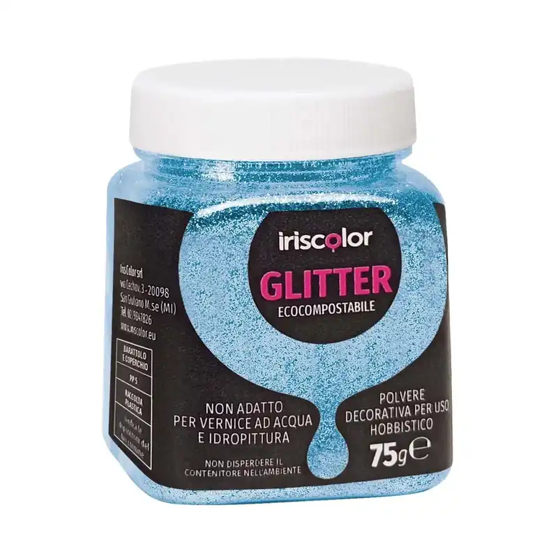 Polvere decorativa Bio Glitter Iriscolor 75 g azzurro Hete Deal