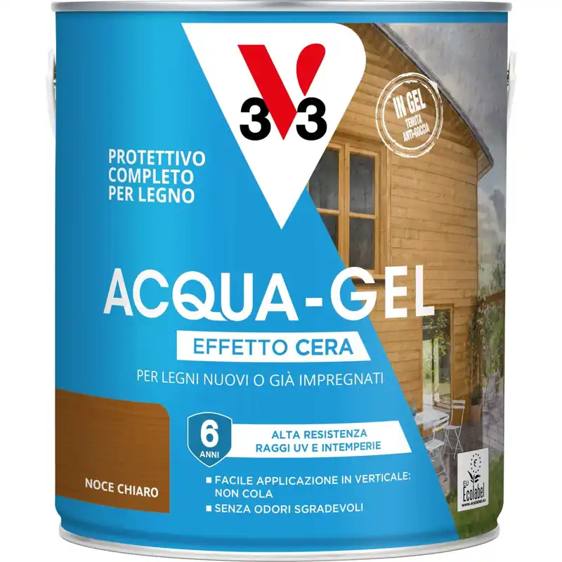 Exclusieve Aanbieding Smalto ad acqua gel protettivo per legno V33 noce chiaro 2,5 l