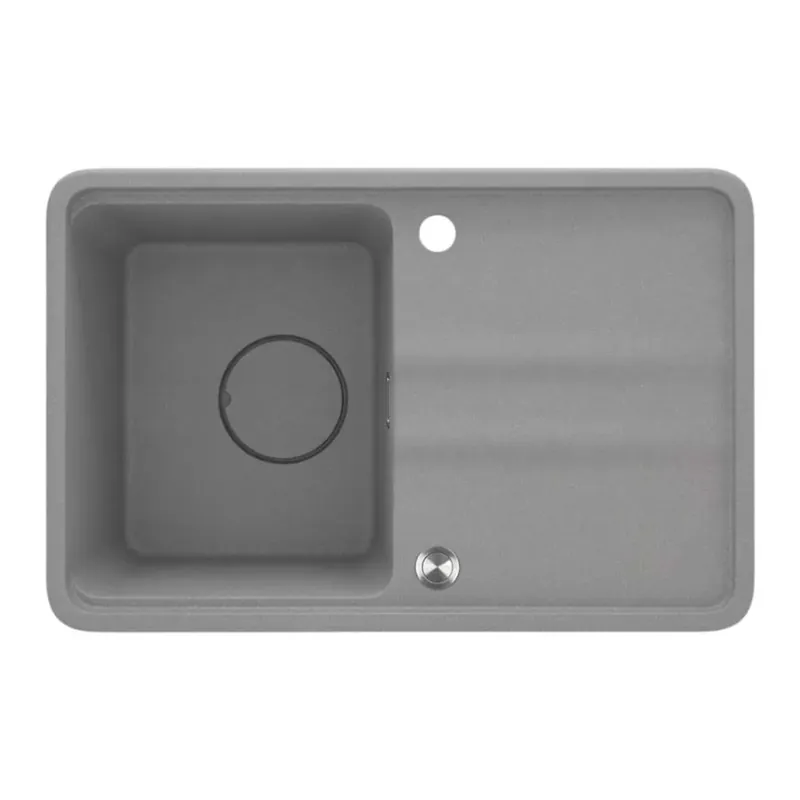 Lavello 1 vasca con gocciolatoio Idrostile Varadero 440x230 mm grigio met Meest Verkocht