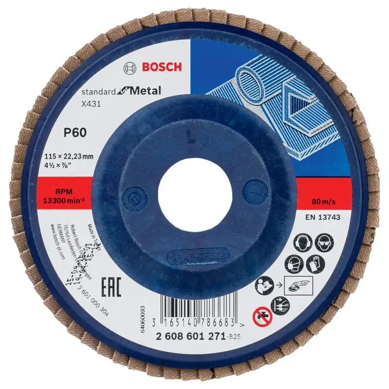 Voordeelprijs Disco lamellare Bosch X431 Standard per metallo P60