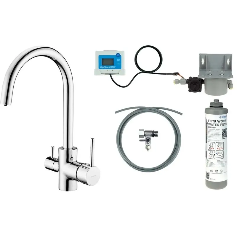 Uitverkoop Rubinetto da cucina bocca a U filtro acqua Idrostile cromo satinato