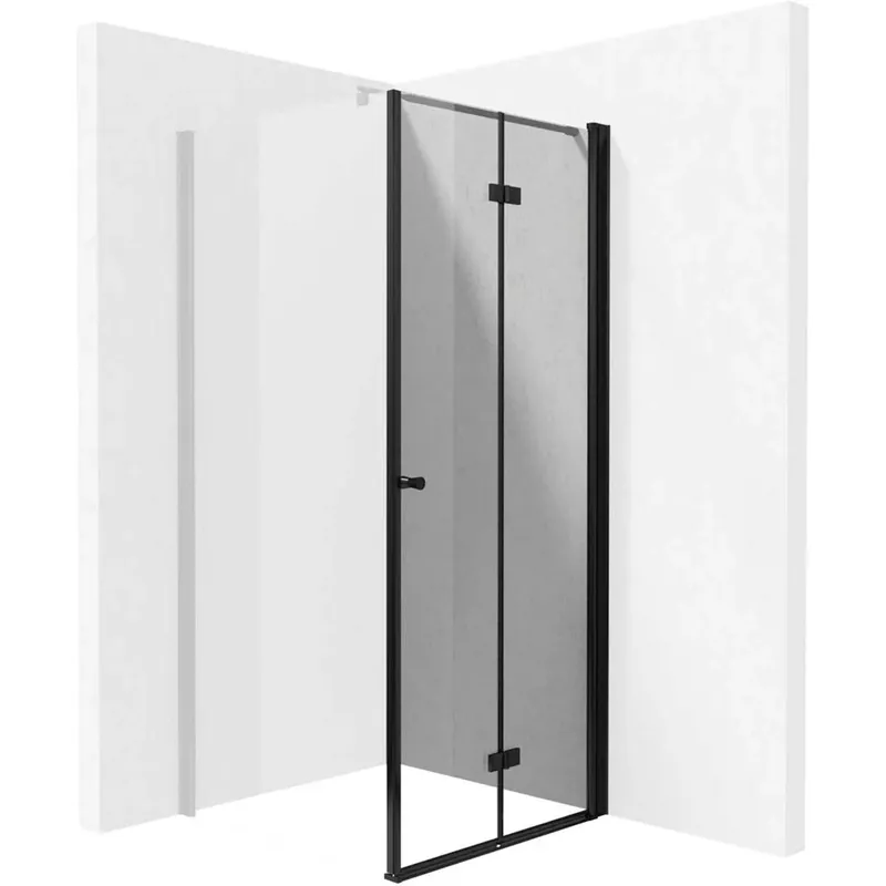 Porta doccia pieghevole Idrostile 800x2000 mm nero Flitsaanbieding