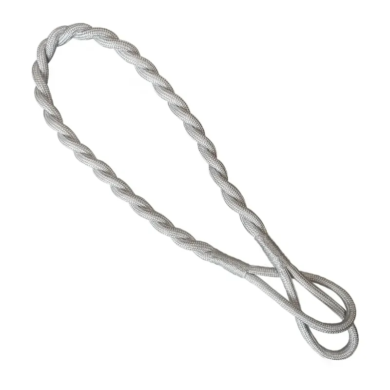 Dagaanbieding Embrasse Intreccio in rayon lucido grigio perla