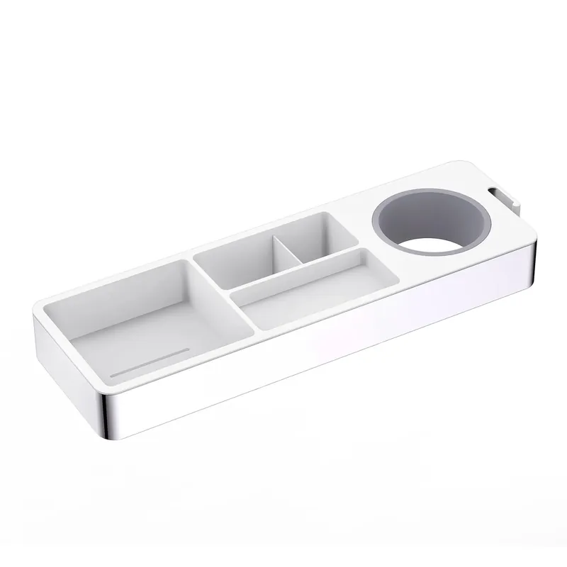 Porta oggetti doccia Concept multiuso in acciaio cromo/bianco Shop Nu