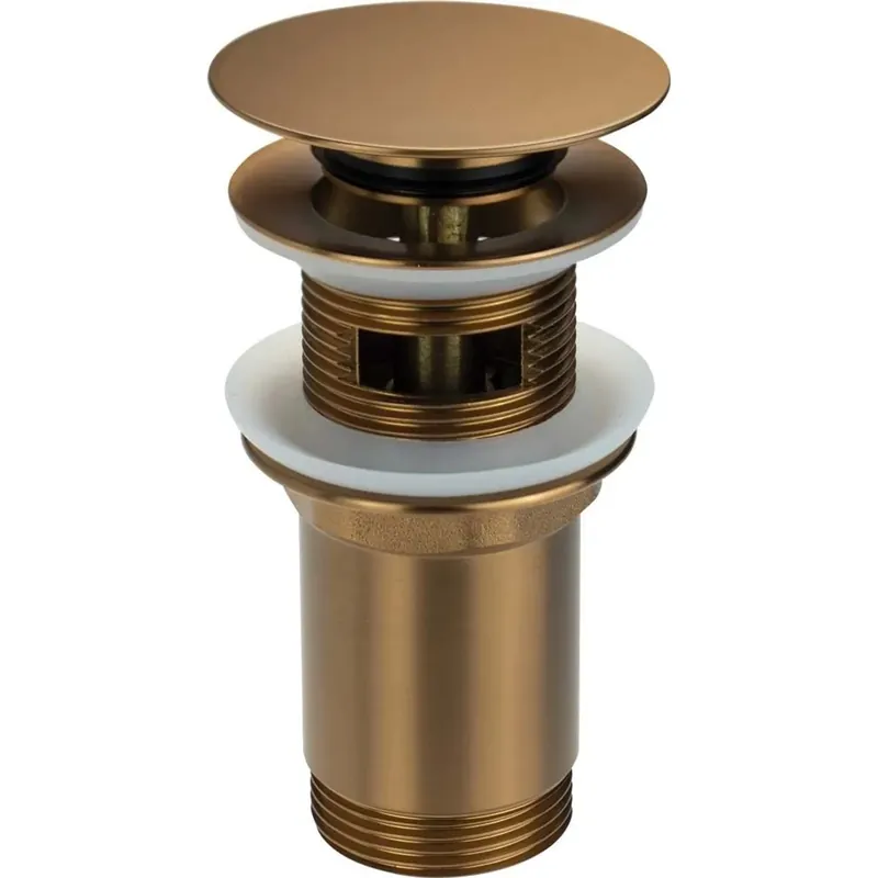 Veilige Betaling Piletta universale tonda Click-Clack per lavabo e bidet bronzo spazzolato