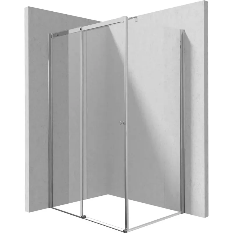 Cabina doccia rettangolare Coliseo Idrostile vetro 6 mm 1000x2000 mm cromo Hete Deal